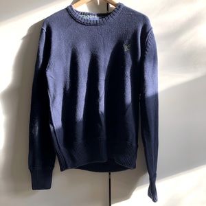 Oversized blue cotton sweater